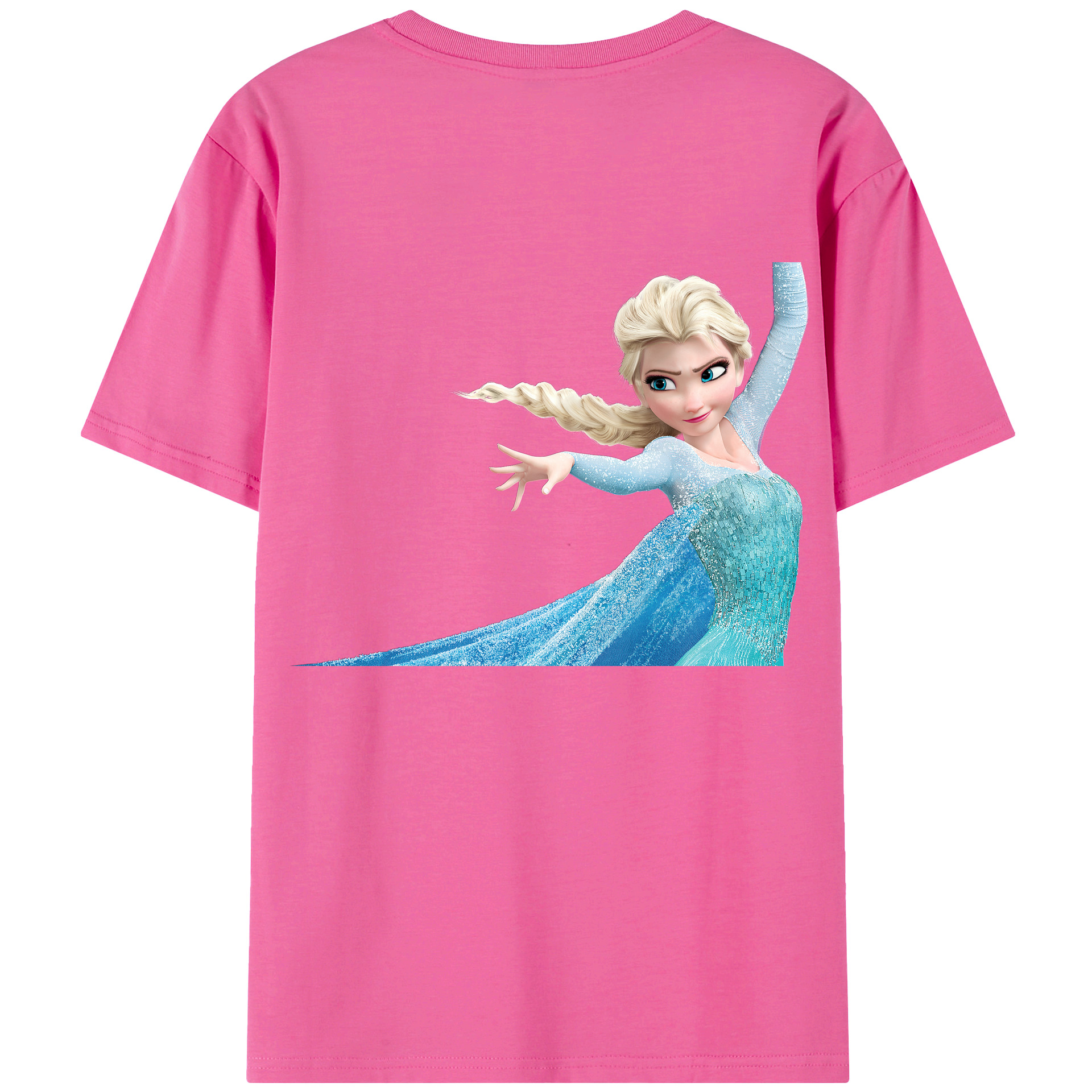 （画像用） アナと雪の女王 アンナ エルサ Frozen Anna Elsa レディース半袖Tシャツ(バックプリント)